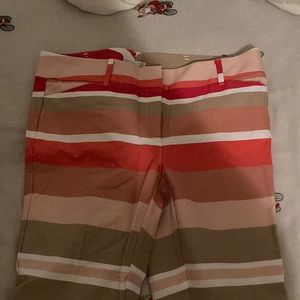 Straight Leg Striped Dress Pants
